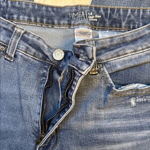 Time and Tru Women's High Rise Jeans - Dark Blue